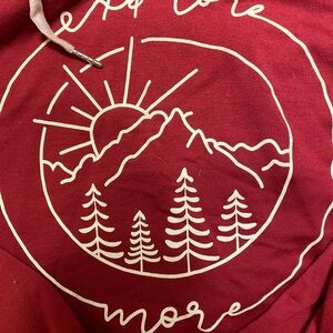 Red Explore Graphic Hoodie